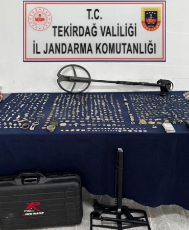 Tekirdağ'da 1014 tarihi sikke ve obje ele geçirildi