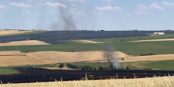 Tekirdağ’da 70 dönüm buğday tarlası yandı