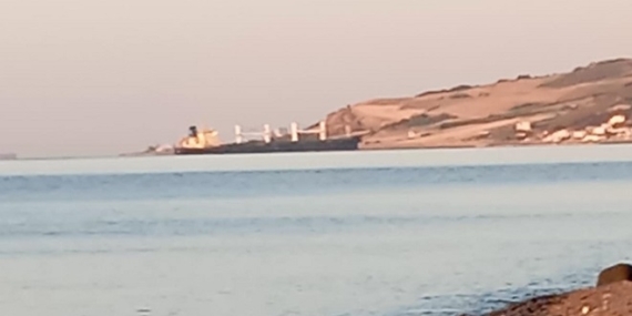 Tekirdağ'da kuru yük gemisi karaya oturdu