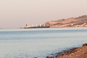 Tekirdağ'da kuru yük gemisi karaya oturdu