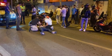 Alkollü motosiklet sürücüsü, çöp kovasına çarparak yara