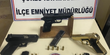 Çorlu'da tabanca ile havaya ateş eden 6 şüpheli gözaltınd