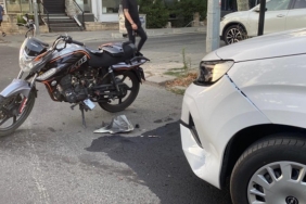 Çorlu'da otomobil ile motosiklet çarpıştı; 2 yaralı