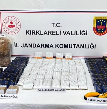 Kırklareli'de kaçak tütün ürünleri ele geçirildi