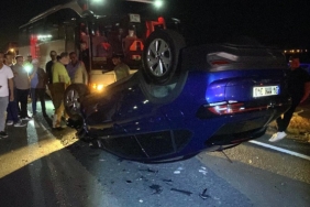 Tekirdağ'da 2 otomobil çarpıştı; 2 yaralı