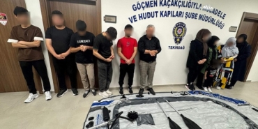 Tekirdağ'da 15 kaçak göçmen ile 2 organizatör yakalandı