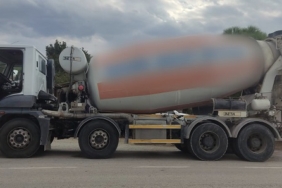 Edirne'de taşıma sınırını aşan beton mikseri sürücüsü