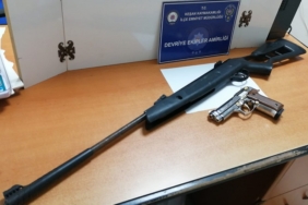 Üzerinde havalı tüfek ve kurusıkı tabancayla yakalandı