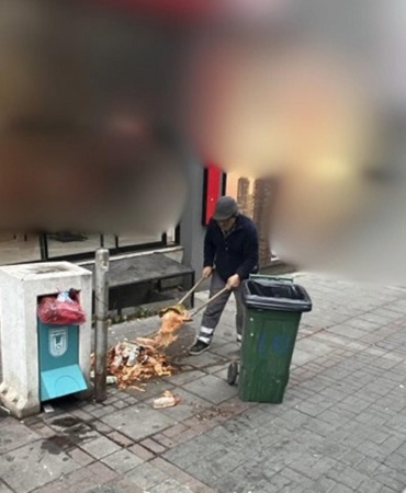 Atıklarını yola döken işletmeye 30 bin lira ceza