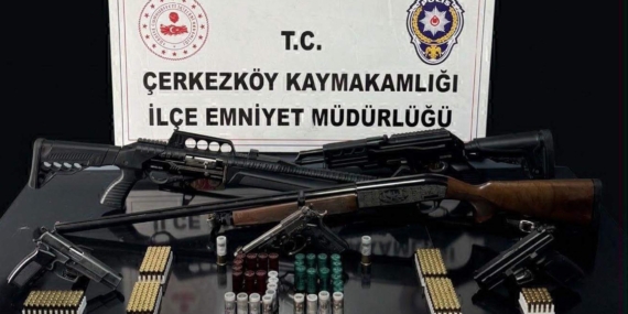 Tekirdağ'da silah operasyonunda 10 gözaltı